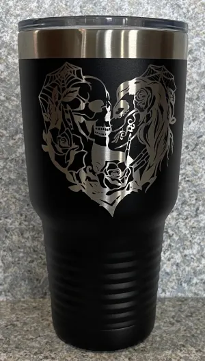 30oz Kissing Skulls Tumbler Design Only