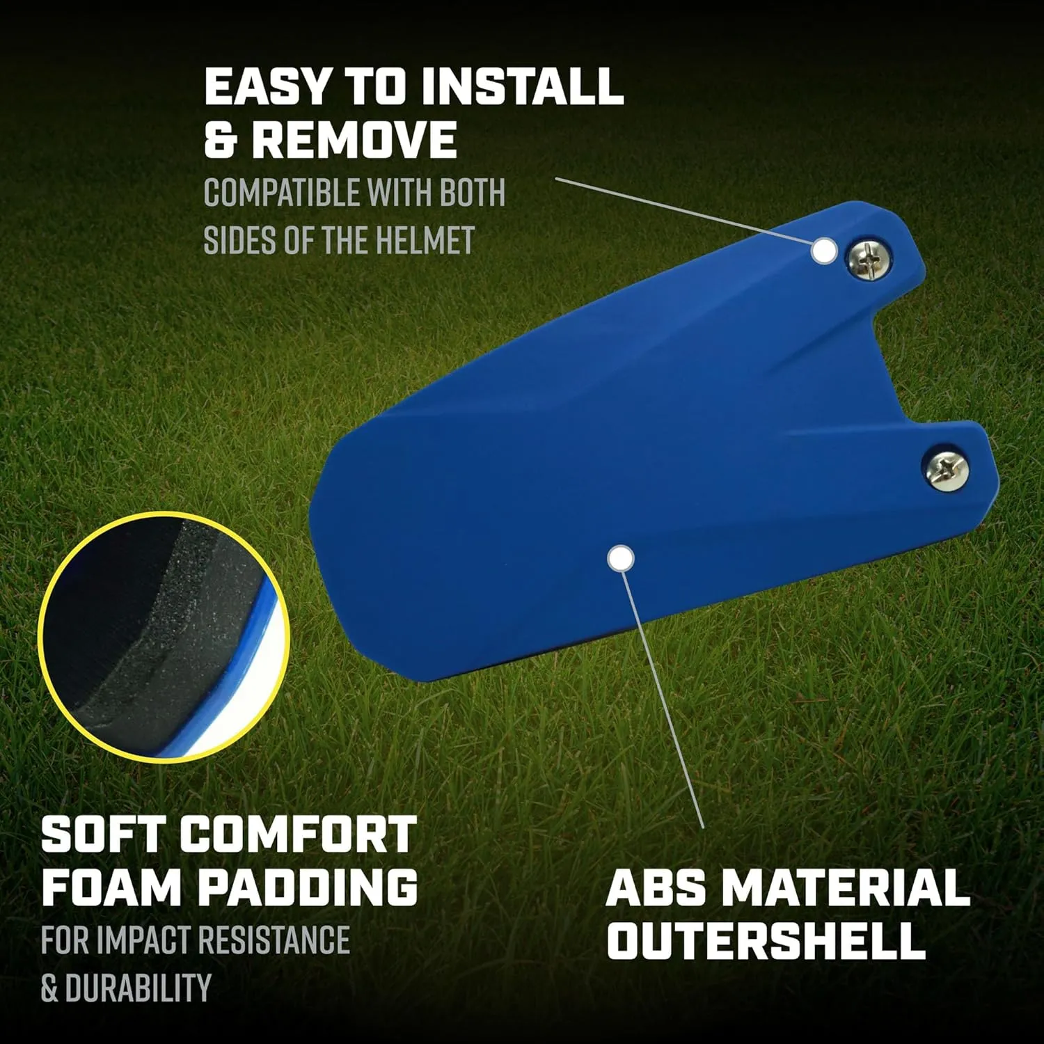 3N2 Jaw Guard C-Flap  High-Impact Plastic, Soft Foam Padding, Ambidextrous Design  Matte (One Size)