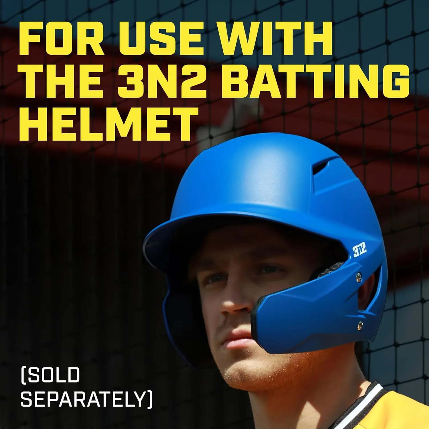 3N2 Jaw Guard C-Flap  High-Impact Plastic, Soft Foam Padding, Ambidextrous Design  Matte (One Size)