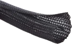 Alex Tech 10ft - 1/2 inch Cord Protector Wire Loom Tubing Cable Sleeve Split Sleeving For USB Cable Power Cord Audio Video Cable  Protect Cat From Chewing - Black