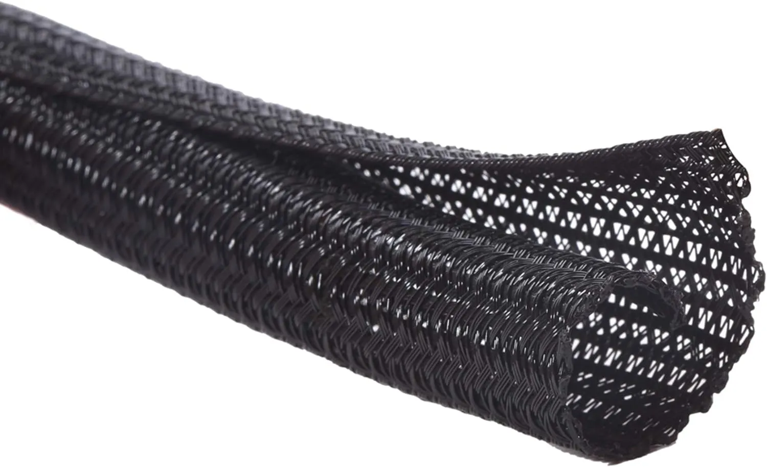 Alex Tech 10ft - 1/2 inch Cord Protector Wire Loom Tubing Cable Sleeve Split Sleeving For USB Cable Power Cord Audio Video Cable  Protect Cat From Chewing - Black