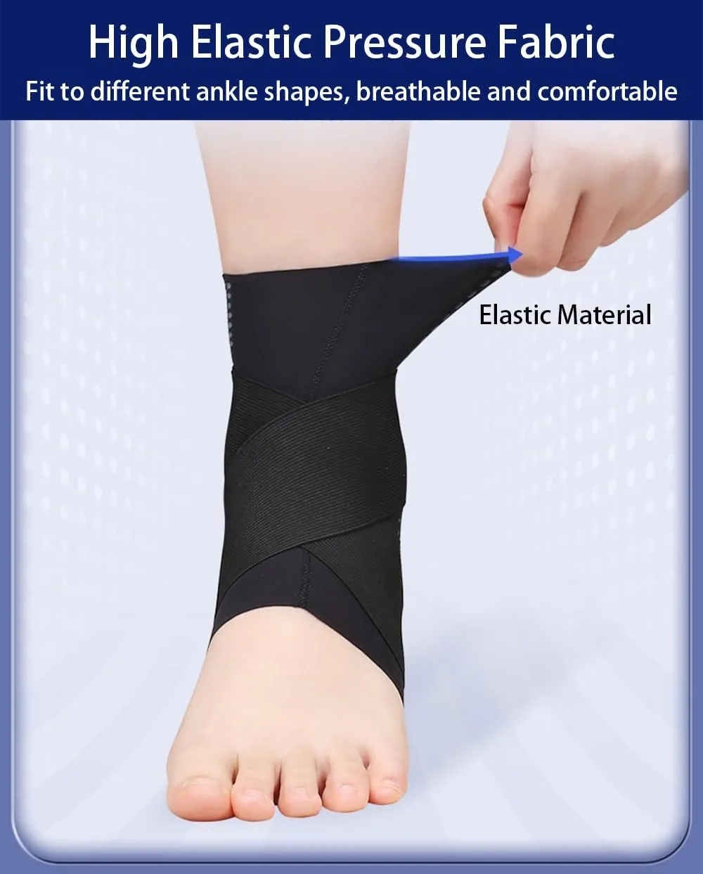 Ankle Braces for Women Men, 2 pcs Ankle Compression Sleeve Plantar Fasciitis Brace Plantar Fasciitis Relief, Arch Support Socks Ankle Sleeve Ankle Brace for Sprained Ankle (Black, Medium)