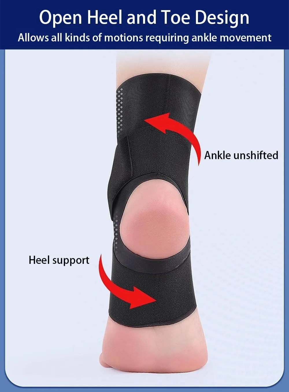 Ankle Braces for Women Men, 2 pcs Ankle Compression Sleeve Plantar Fasciitis Brace Plantar Fasciitis Relief, Arch Support Socks Ankle Sleeve Ankle Brace for Sprained Ankle (Black, Medium)
