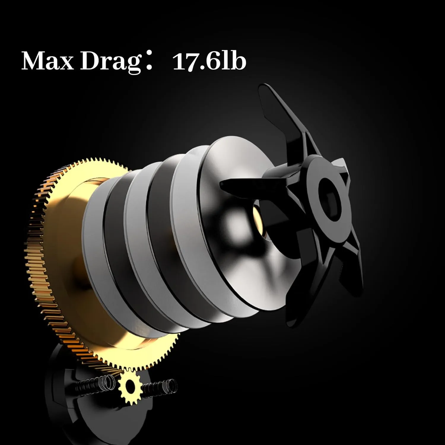 Baitcasting Reel, Fishing Reel, Magnet Braking System, 17.6 LB Max Drag, 7.2:1 and 6.3:1 Gear Ratio