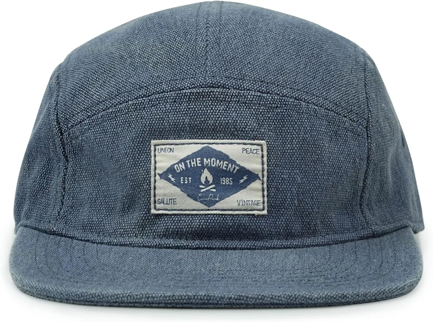 Clakllie 5 Panel Flat Brim Baseball Cap - Washed Cotton, Vintage Dad Hat for Men & Women Street Style Trucker Cap Hip Hop Hat