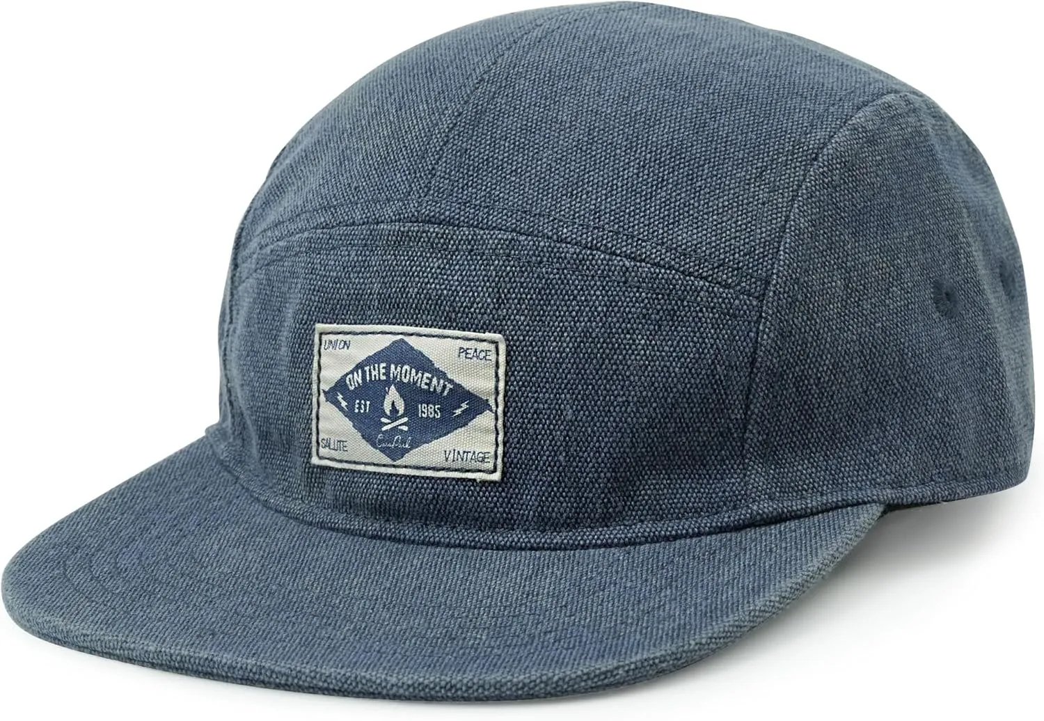 Clakllie 5 Panel Flat Brim Baseball Cap - Washed Cotton, Vintage Dad Hat for Men & Women Street Style Trucker Cap Hip Hop Hat