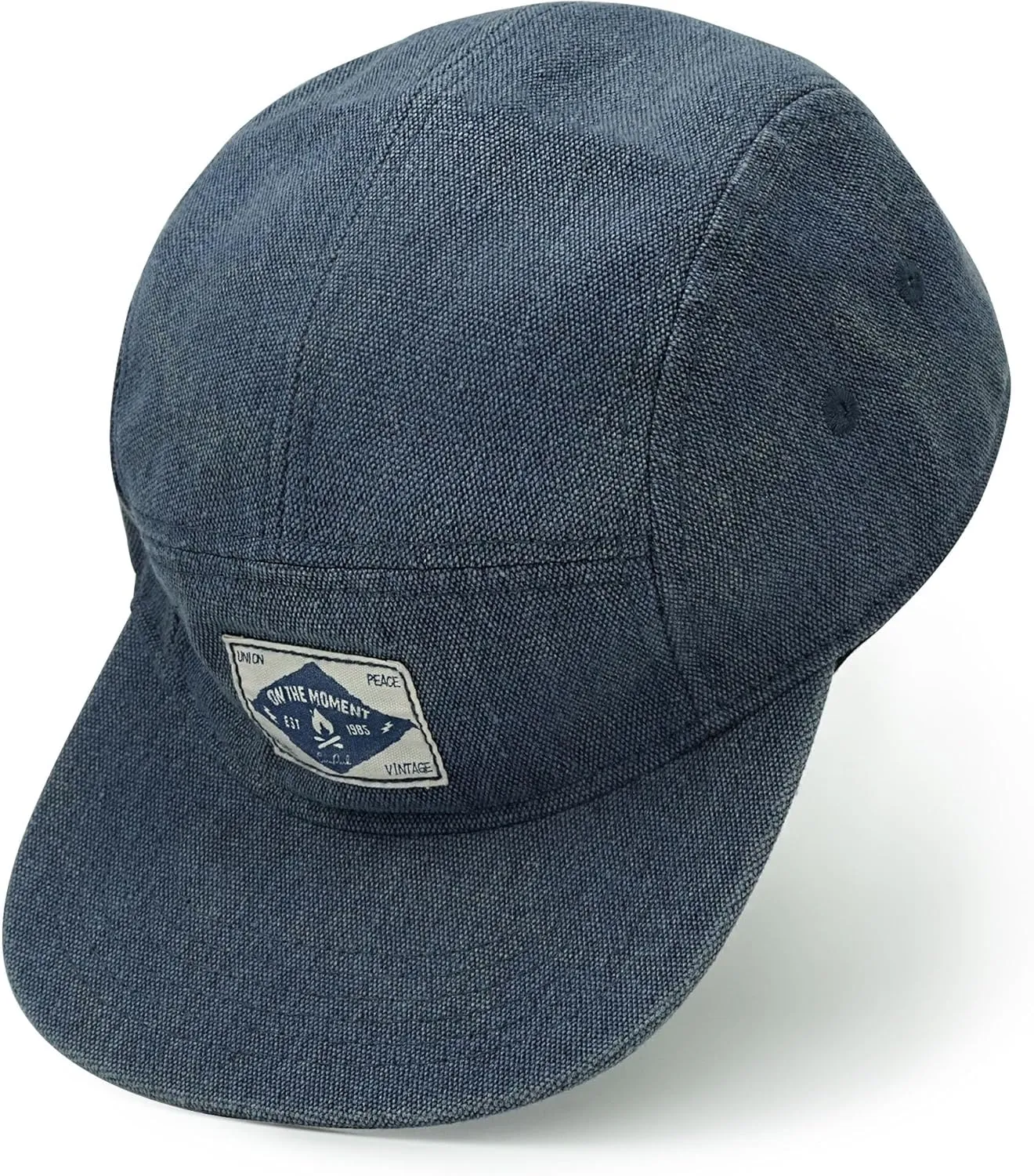 Clakllie 5 Panel Flat Brim Baseball Cap - Washed Cotton, Vintage Dad Hat for Men & Women Street Style Trucker Cap Hip Hop Hat