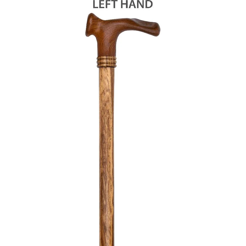 Contour Palm Grip Cane - Zebrano Wood, Ergonomic Comfort