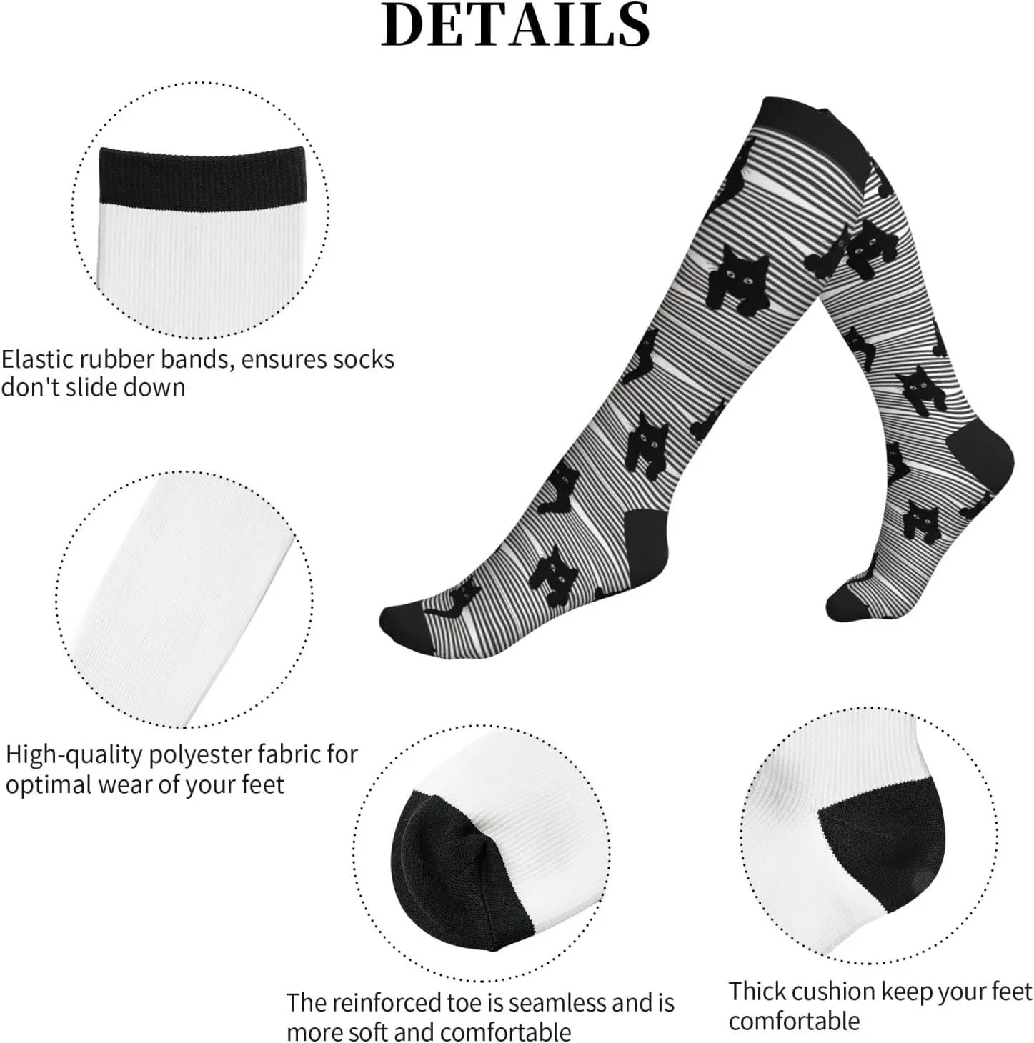 Duck Compression Socks Women and Men 15-20mmHg-Circulation Support Socks for Athletic Running Cycling