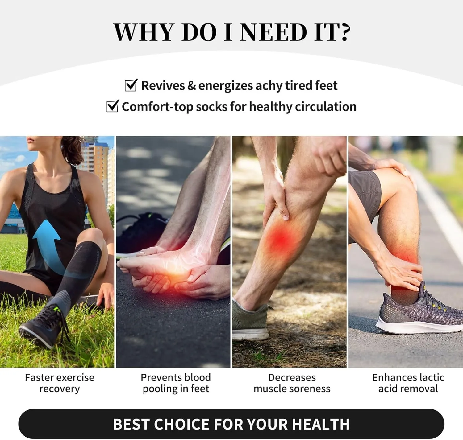 Duck Compression Socks Women and Men 15-20mmHg-Circulation Support Socks for Athletic Running Cycling