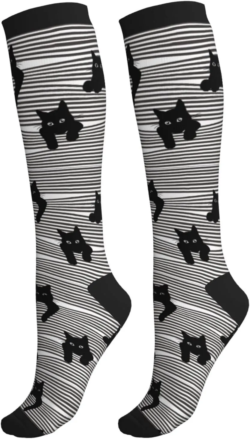 Duck Compression Socks Women and Men 15-20mmHg-Circulation Support Socks for Athletic Running Cycling
