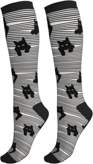 Duck Compression Socks Women and Men 15-20mmHg-Circulation Support Socks for Athletic Running Cycling
