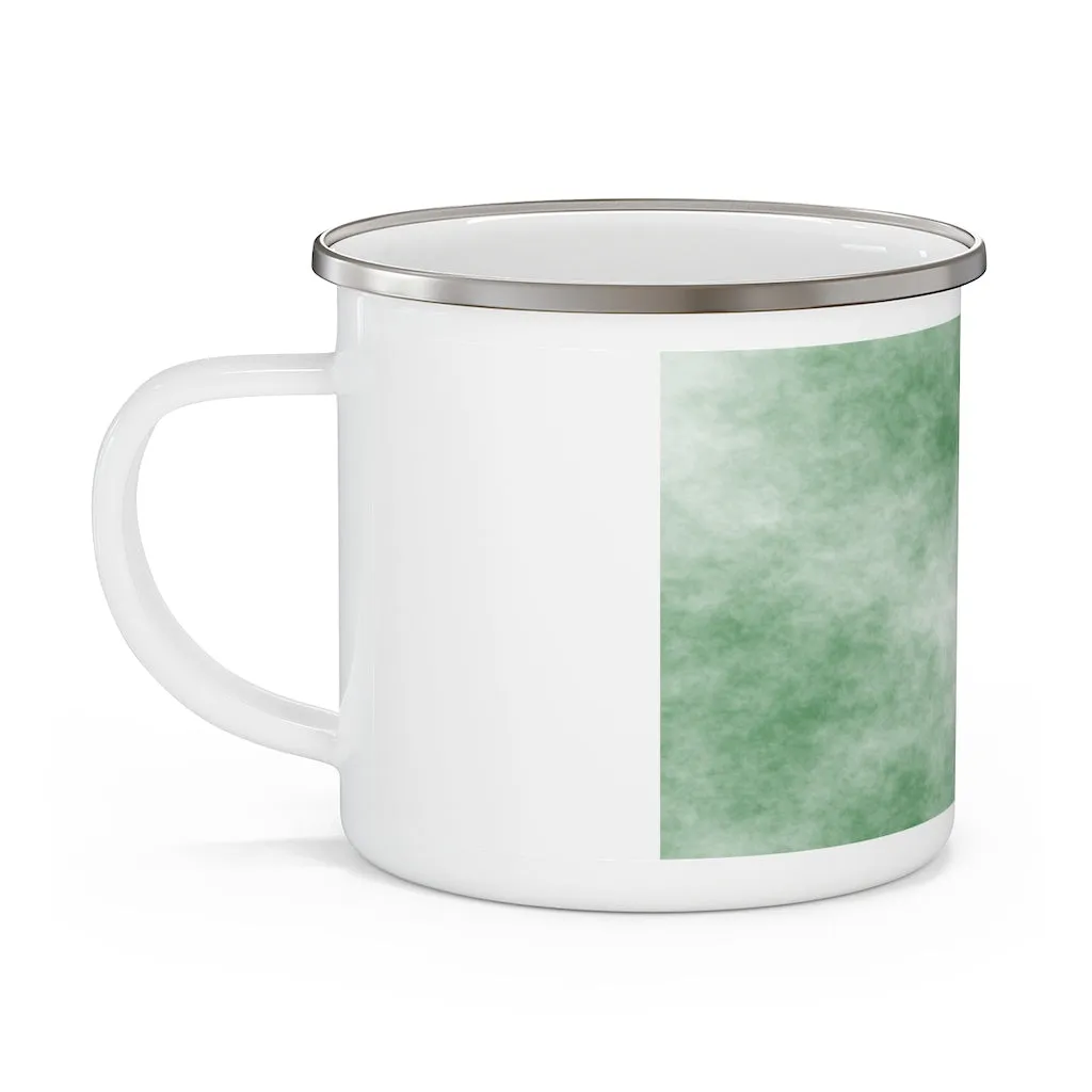 Green Cloud Enamel Camping Mug