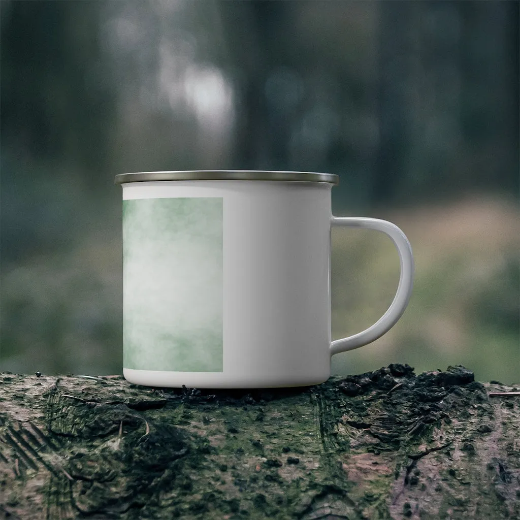 Green Cloud Enamel Camping Mug