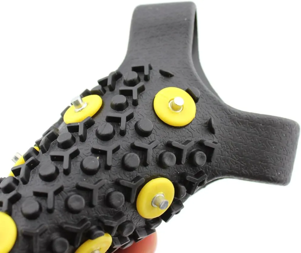 Ice Cleats Grippers for Shoes and Boots 24 Teeth Crampons 10 Teeth Tiny Spikes Ice Cleats for Walk on Ice Snow and Freezing Mud