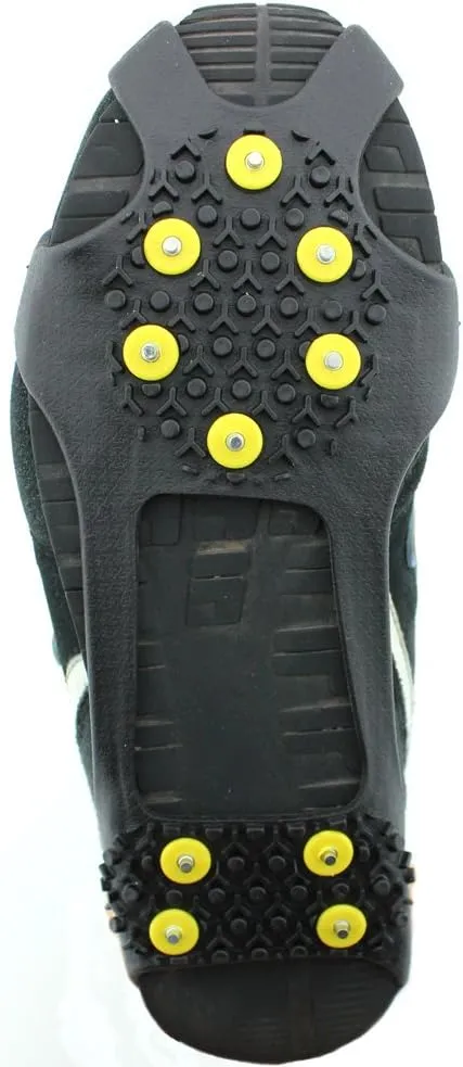 Ice Cleats Grippers for Shoes and Boots 24 Teeth Crampons 10 Teeth Tiny Spikes Ice Cleats for Walk on Ice Snow and Freezing Mud