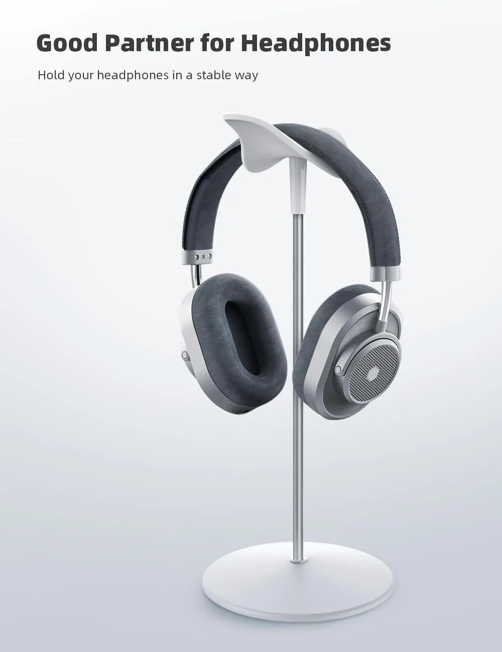 Lamicall Headphone Stand, Desktop Headset Holder - Desk Earphone Stand, for All Headsets Such as Airpods Max, HyperX Gaming Headphones, Beats/Sennheiser Music Headphones