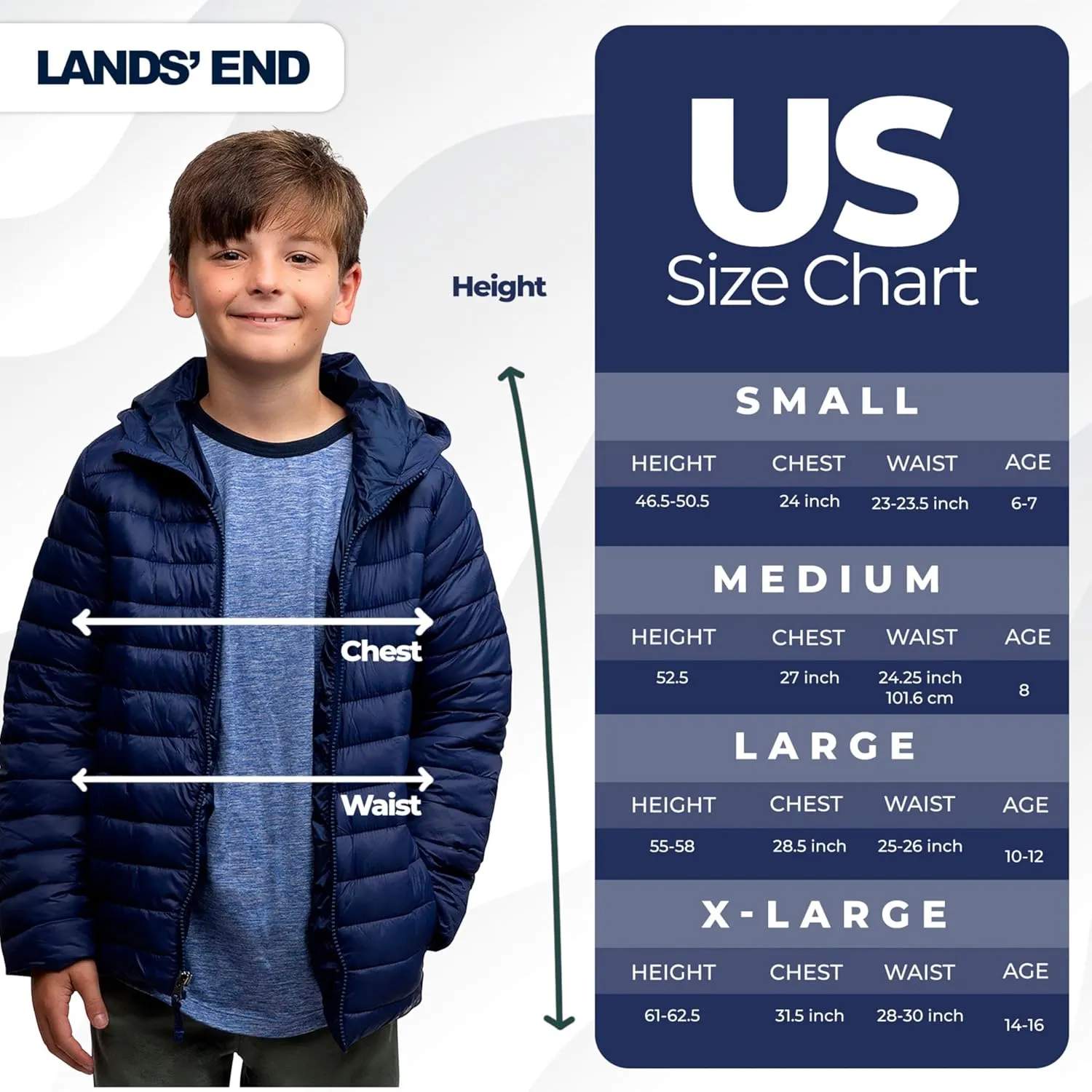 Lands' End Kids ThermoPlume Packable Hooded Jacket