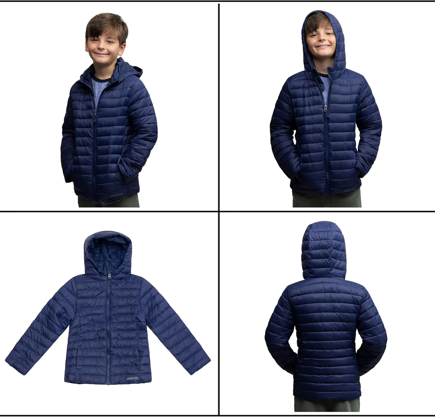 Lands' End Kids ThermoPlume Packable Hooded Jacket