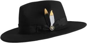 L'ouve Classic Fedora Hats for Men & Women Wide Brim Felt Hat Panama Dress Fedora Hat 2024