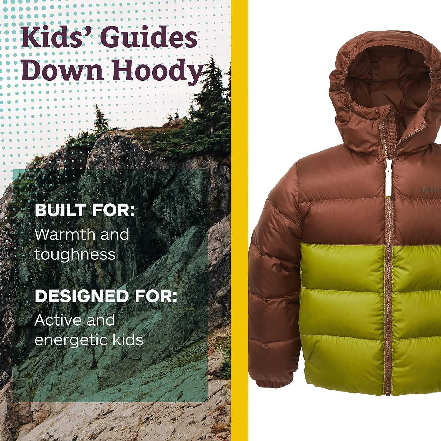 Marmot Kids Guides Down Hoody - 700 Fill Insulated, Water-Resistant, Lightweight Puffer Jacket with Hood