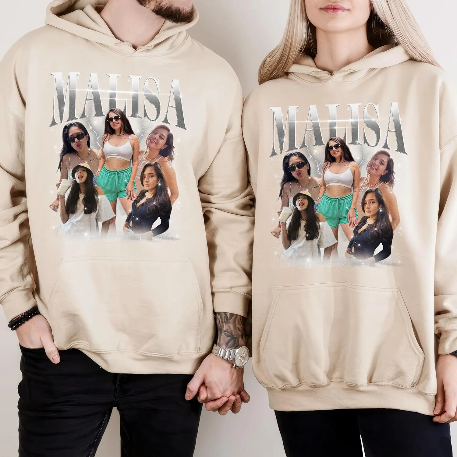 Mit & Mia Custom Bootleg Rap Tee Shirt for Boyfriend Girlfriend Custom Face Tshirt Vintage Graphic Shirt Gift Idea Birthday