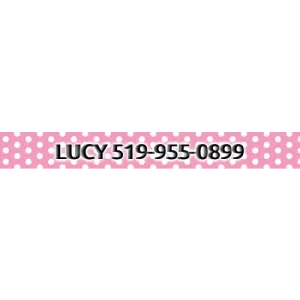 Personalized New Pink Polka Dot Dog Collar