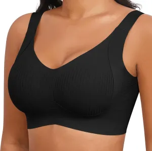 Plus Size Bras for Women No Underwire Full Coverage Everyday Bra Comfortable Wireless Padded Bras