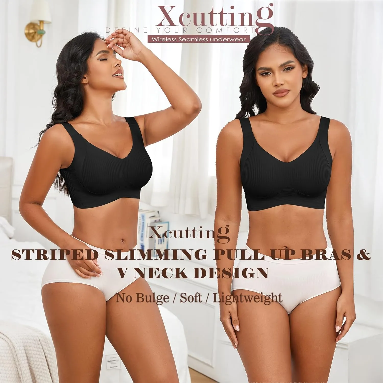Plus Size Bras for Women No Underwire Full Coverage Everyday Bra Comfortable Wireless Padded Bras