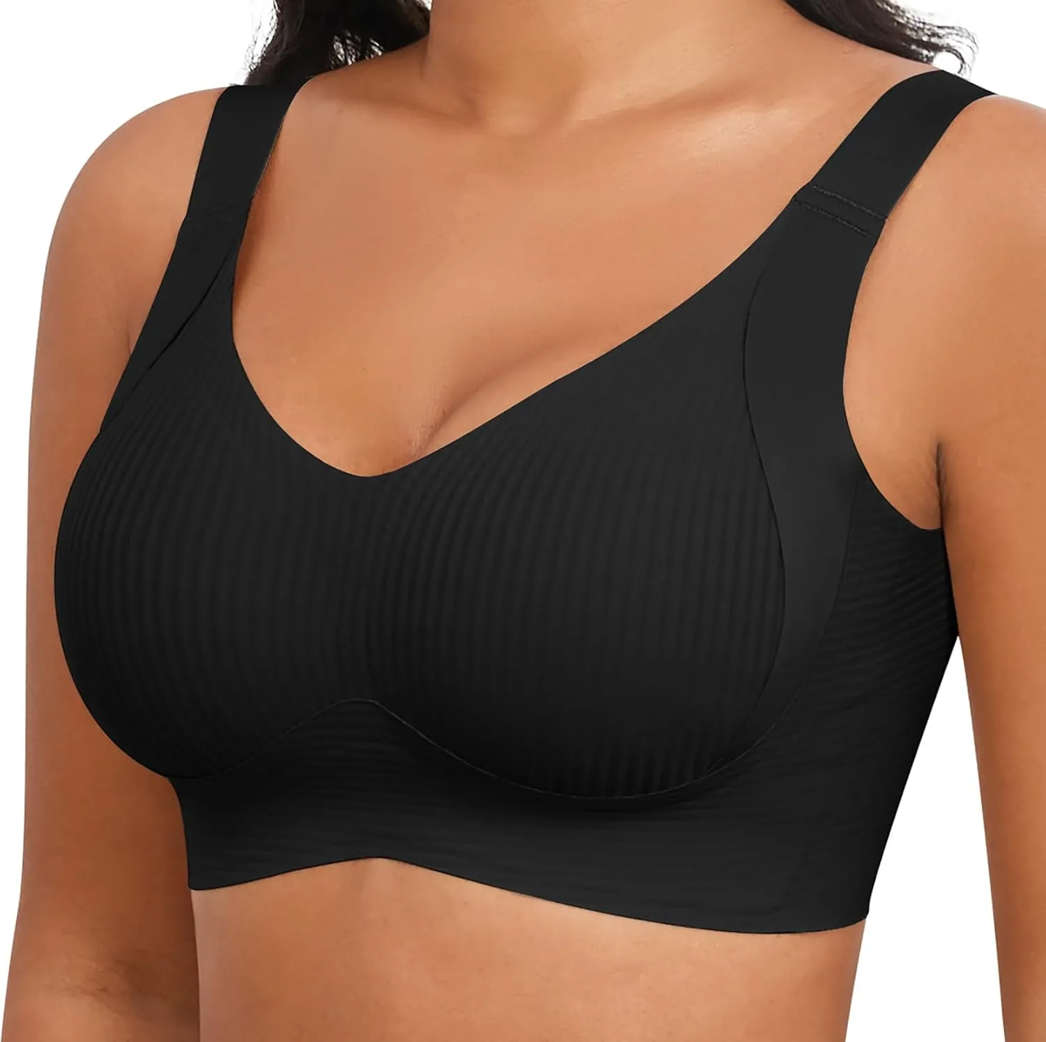 Plus Size Bras for Women No Underwire Full Coverage Everyday Bra Comfortable Wireless Padded Bras