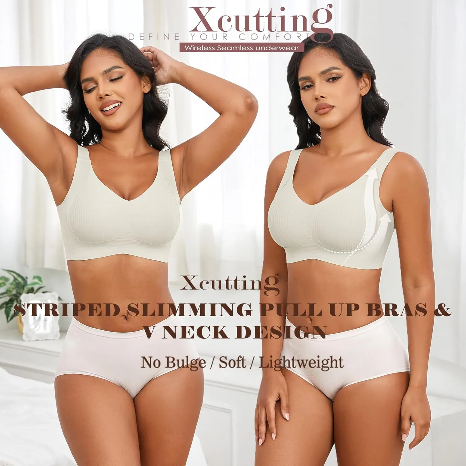 Plus Size Bras for Women No Underwire Full Coverage Everyday Bra Comfortable Wireless Padded Bras