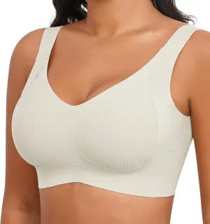 Plus Size Bras for Women No Underwire Full Coverage Everyday Bra Comfortable Wireless Padded Bras