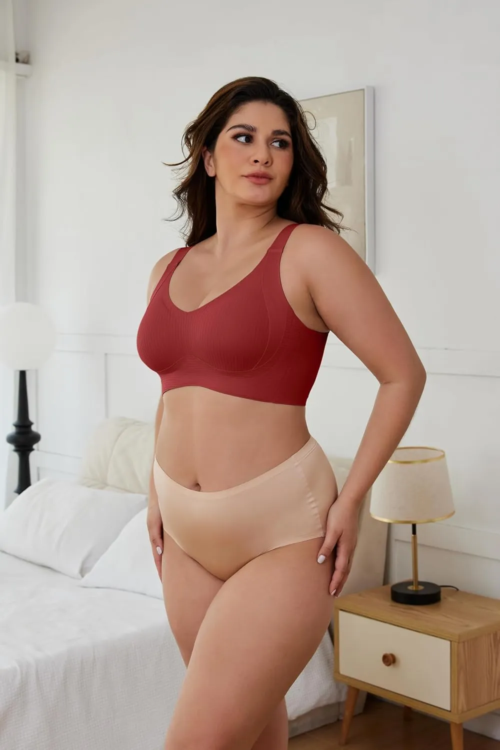 Plus Size Bras for Women No Underwire Full Coverage Everyday Bra Comfortable Wireless Padded Bras