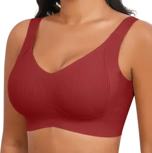 Plus Size Bras for Women No Underwire Full Coverage Everyday Bra Comfortable Wireless Padded Bras