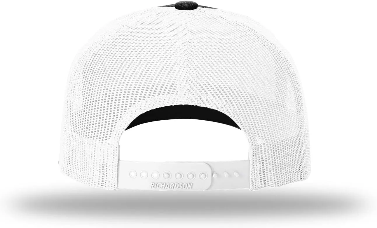 Richardson 112 Trucker Hat - 5 Panel Premium Adjustable Snapback Hat - Structured Richardson Blank Caps