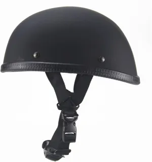 Small and Light DOT Approved German Style Motorcycle Helmet,Low Profile Cool Half Shell Electric Bicycle Helmet,Retro Moped Bike Beanie Helmets,Skull Cap for Adults Men and Women