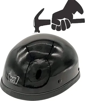 Small and Light Skull Cap Bike Helmet,Cool Skull Cap Helmets,Low Profile German Style Street Open Face Road Riding Beanie DOT Approved Electric Bicycle Helmet for Adult Men Women