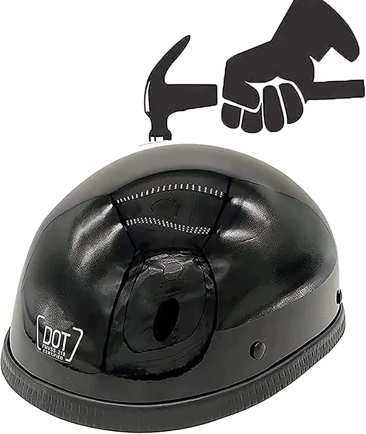 Small and Light Skull Cap Bike Helmet,Cool Skull Cap Helmets,Low Profile German Style Street Open Face Road Riding Beanie DOT Approved Electric Bicycle Helmet for Adult Men Women