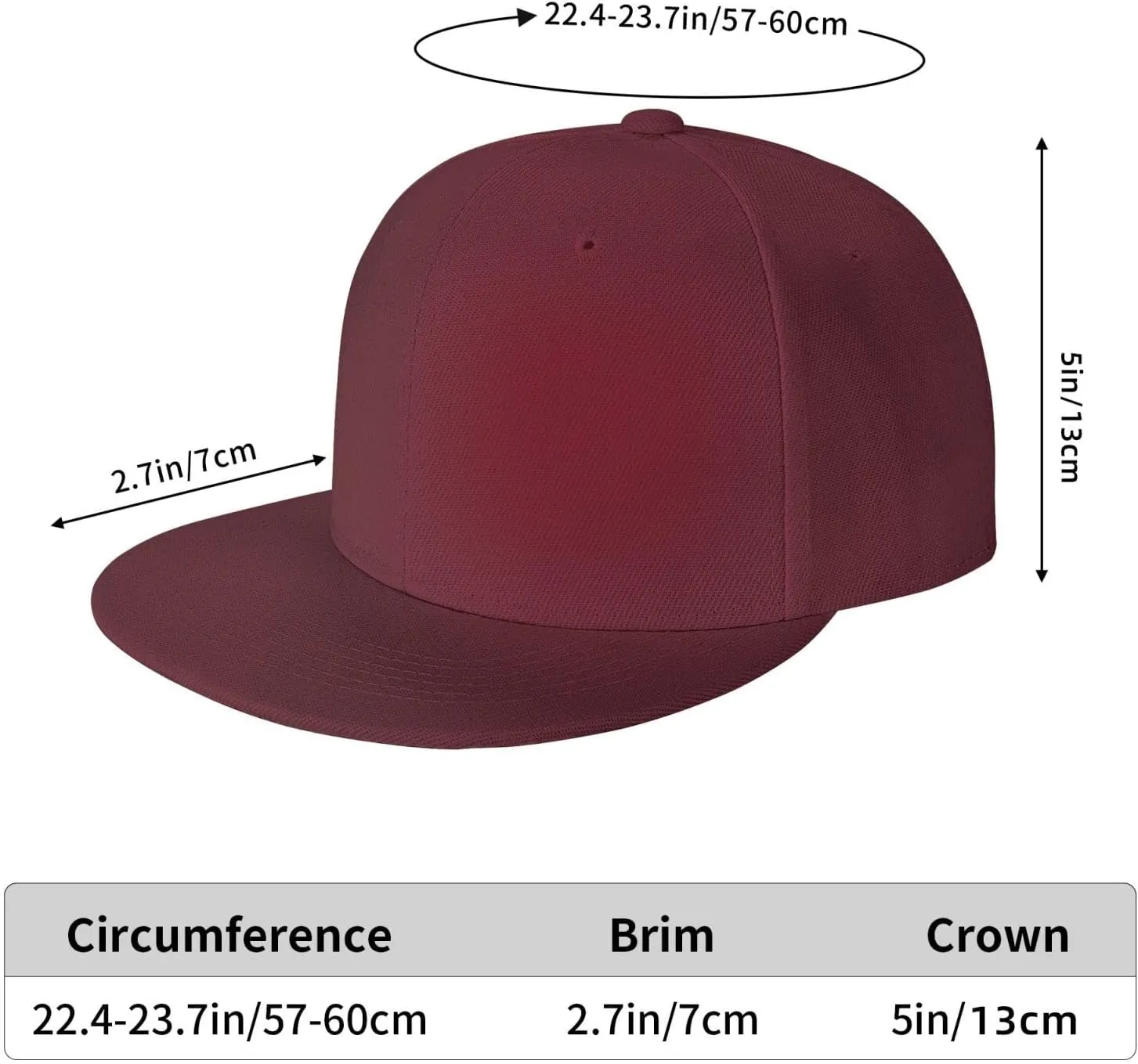 Snapback Hats for Men Women Custom Hat Flat Bill Baseball Cap Personalized Text Image Logo