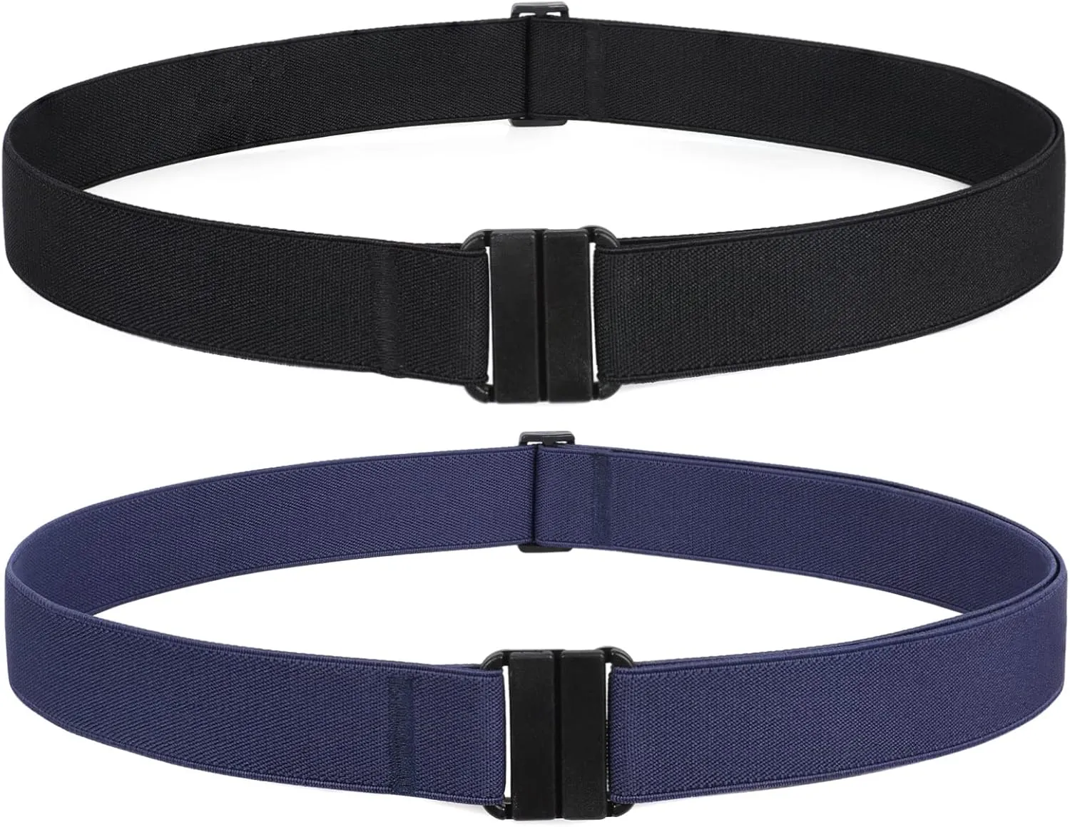 SUOSDEY Women Invisible Belt, Comfortable Adjustable Stretch No Show Belt with Flat Buckle