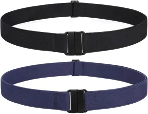 SUOSDEY Women Invisible Belt, Comfortable Adjustable Stretch No Show Belt with Flat Buckle