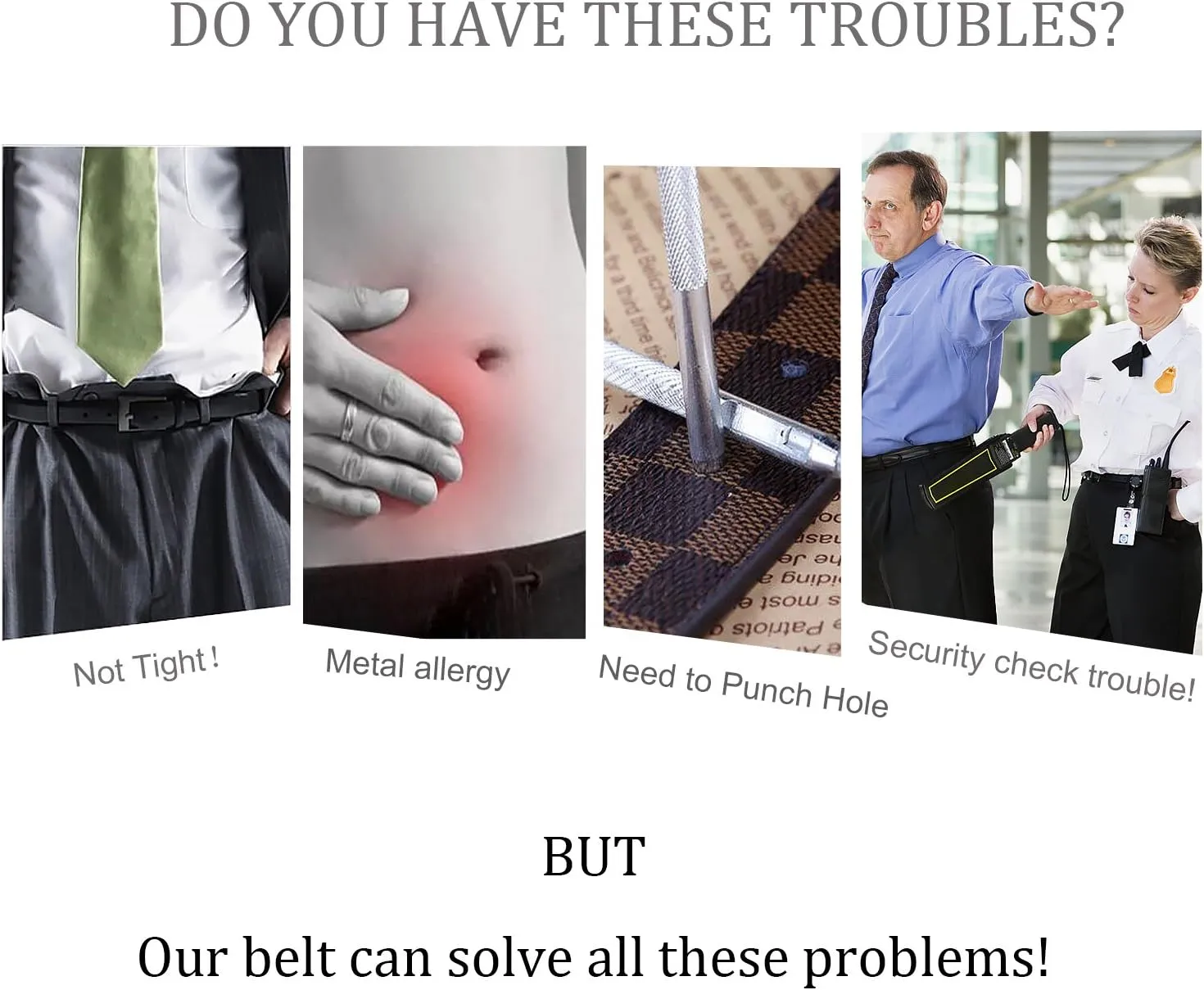 SUOSDEY Women Invisible Belt, Comfortable Adjustable Stretch No Show Belt with Flat Buckle
