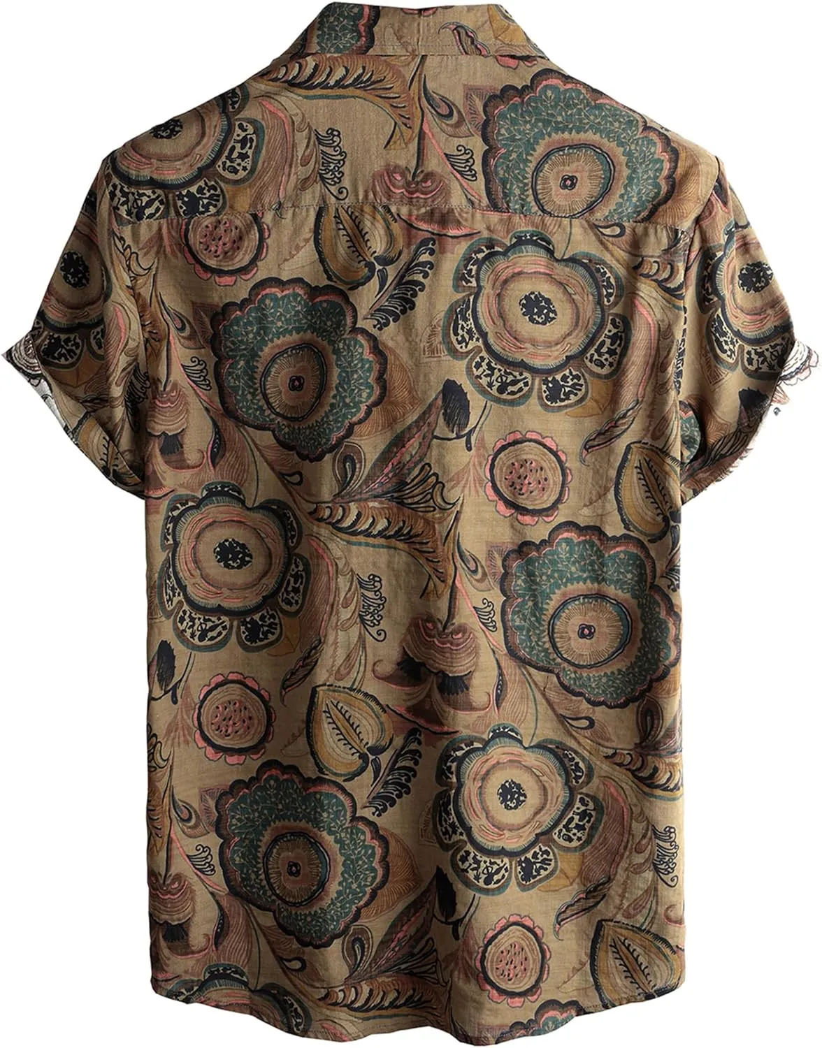VATPAVE Mens Casual Hawaiian Floral Shirts Short Sleeve Button Down Tropical Shirts Beach Summer Shirts