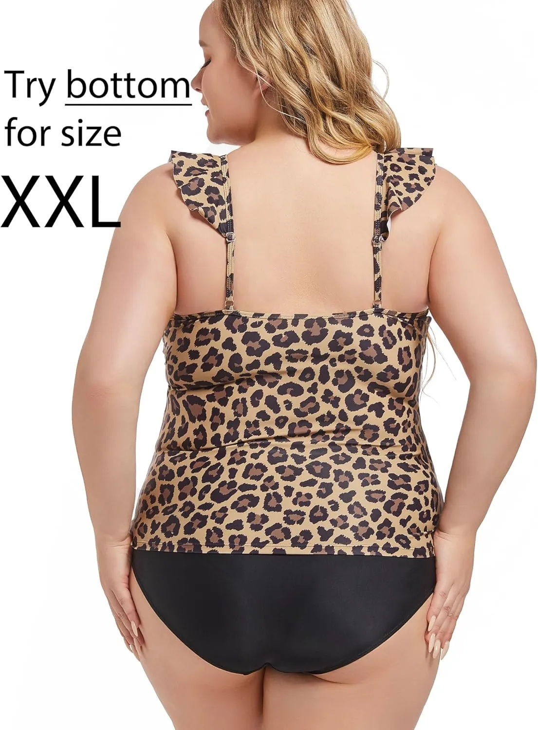 Women's Black High Waisted Bikini Bottom Full Coverage Bathing Suit Swim Bottoms Tummy Control Swimsuit Shorts