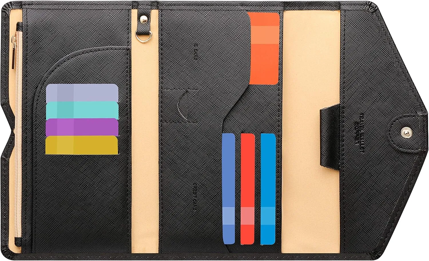 ZOPPEN Mulit-purpose Rfid Blocking Passport Holder Travel Wallet (Ver.4) Passport and Vaccine Card Holder ComboTri-fold Document Organizer Travel Essentials